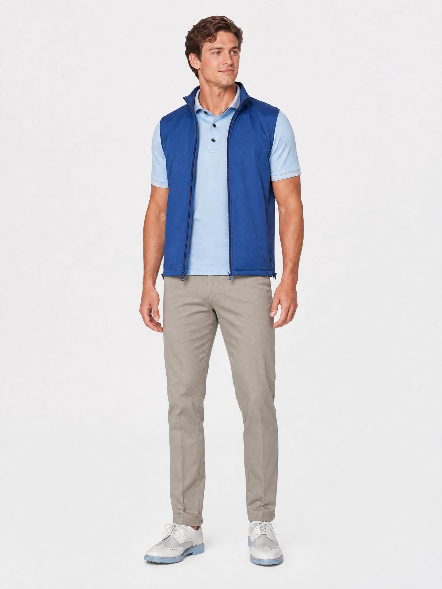 Mens Cherokee Short Sleeve Polo - Performance Pique Polo with Knit